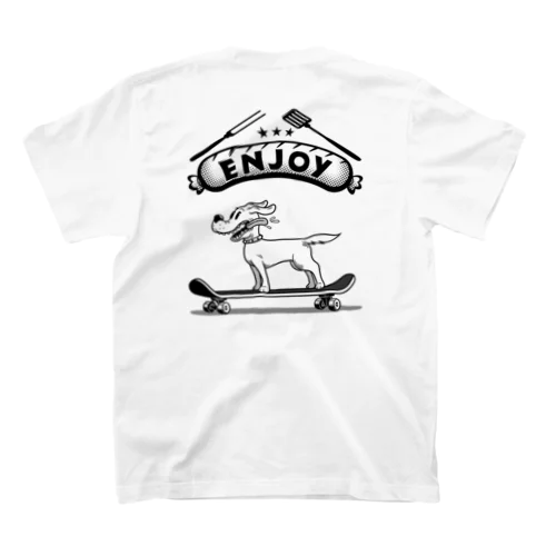 happy dog -ENJOY- (black ink) スタンダードTシャツ