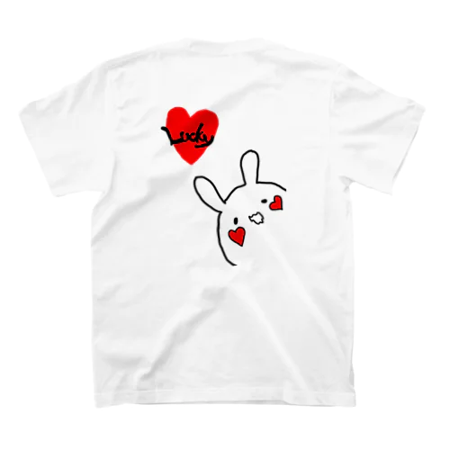 ラッキーラビットTシャツ(背面ver) Regular Fit T-Shirt