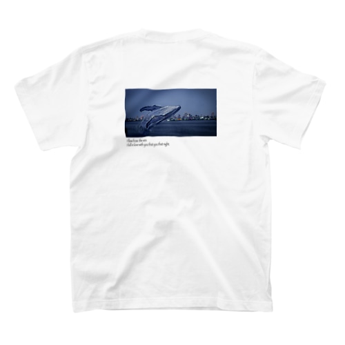 真夜中のクジラ w バックプリント Regular Fit T-Shirt