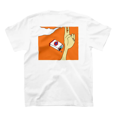 すもーくもくもく Orange Regular Fit T-Shirt