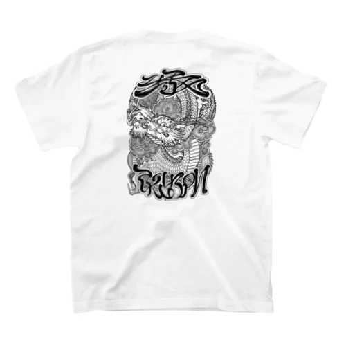 Y'sロゴ Dragon T (Black Print) スタンダードTシャツ