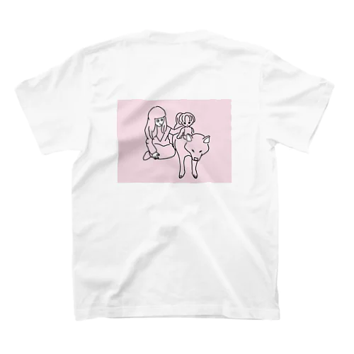 女の子と犬と スタンダードTシャツ