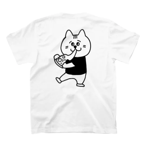 【背面/ロゴなし】ビアキチくん(ピザ) スタンダードTシャツ