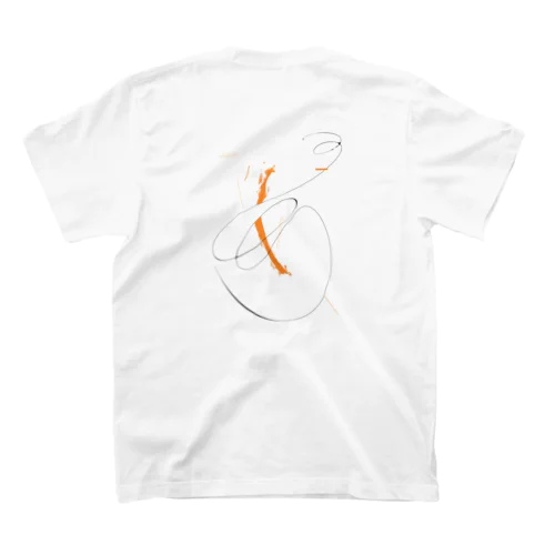 グラフィック.橙 Regular Fit T-Shirt