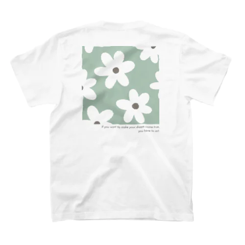 White flower  Regular Fit T-Shirt