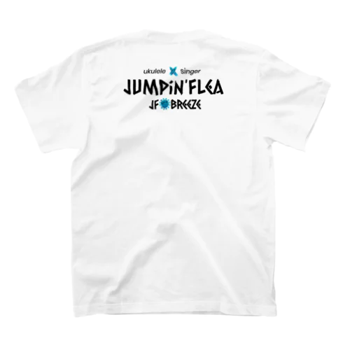 Jumpin'Flea黒（前背面） Regular Fit T-Shirt
