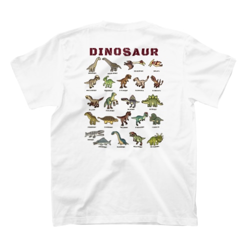 バックプリント ちょっとゆるい恐竜図鑑 Regular Fit T-Shirt