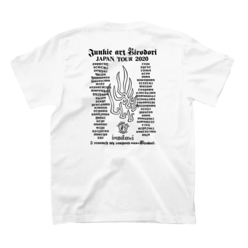 彩irodori JAPAN TOUR 2020 黒プリント スタンダードTシャツ