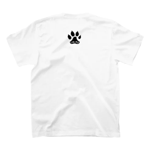 (背面)ねこがすきＴシャツ 白＋薄色 Regular Fit T-Shirt