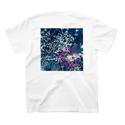 hesitate/夜桜/バックプリント スタンダードTシャツ