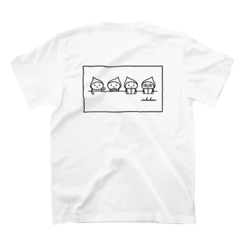 休日のインキちゃん（バックプリント、淡色用） スタンダードTシャツ