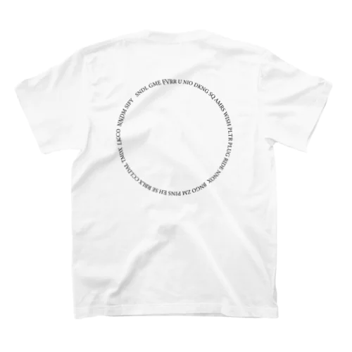 "Meme"  Ticker symbol TEE バックプリント Regular Fit T-Shirt