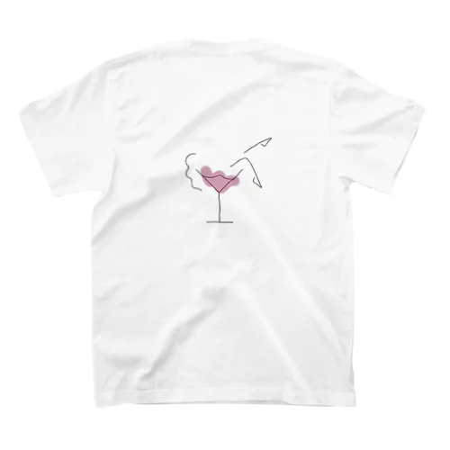 WINE GIRL（on color） Regular Fit T-Shirt