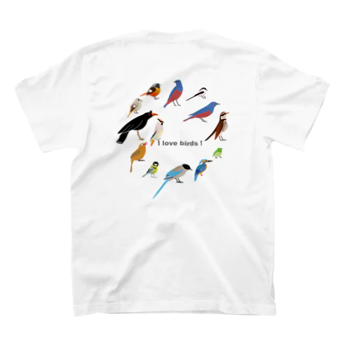 I love birds A 特大 スタンダードTシャツ