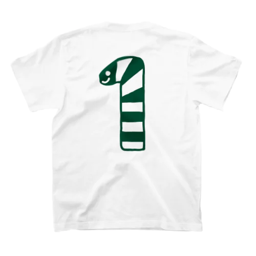 チンアナゴ数字Tシャツ「1」green スタンダードTシャツ