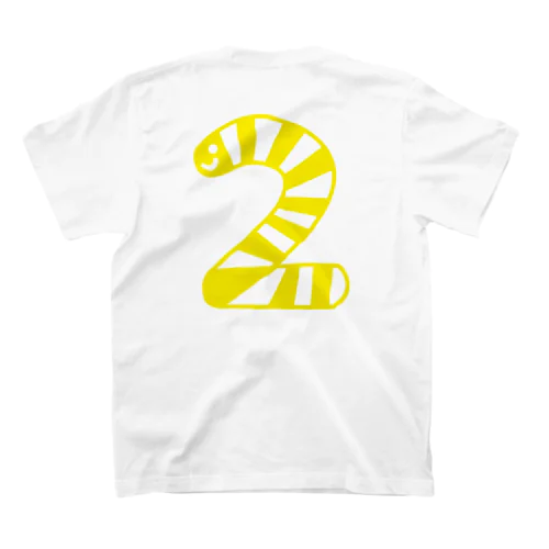 チンアナゴ数字Tシャツ「２」黄 Regular Fit T-Shirt