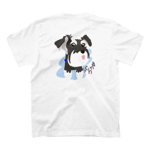 後ぶらしる笑うシュナ犬 Regular Fit T-Shirt