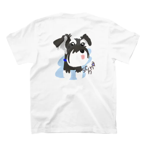 後ぶらしる笑うシュナ犬 티셔츠