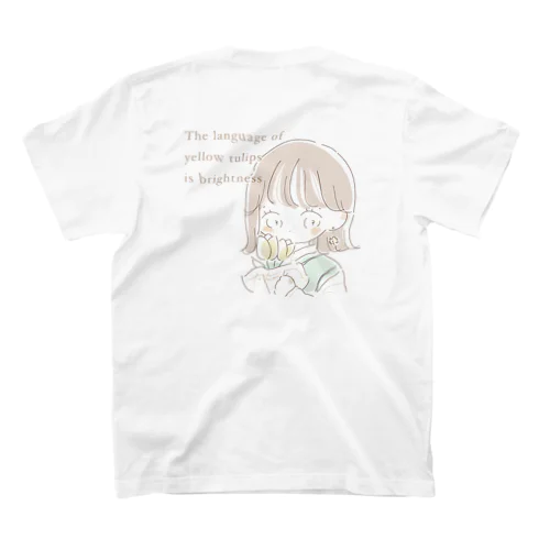 チューリップと女の子 スタンダードTシャツ