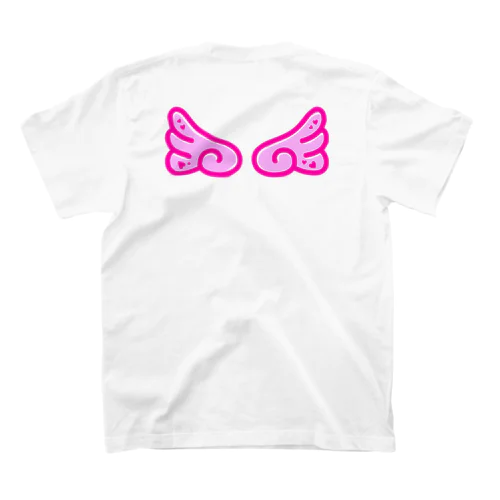 天使の羽根。ピンク スタンダードTシャツ