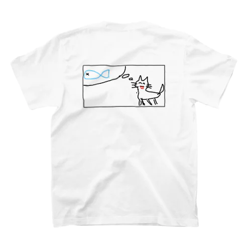 しろ画伯ねこ スタンダードTシャツ