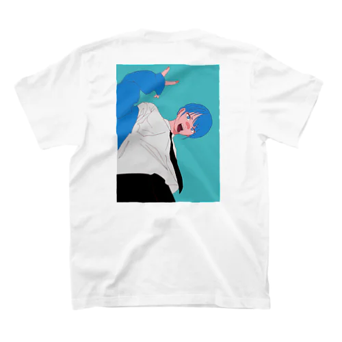 猫目な女の子　青 Regular Fit T-Shirt