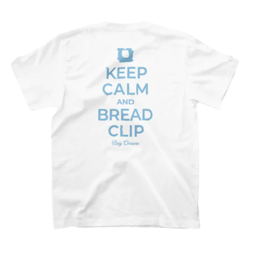 [★バック] KEEP CALM AND BREAD CLIP [ライトブルー] Regular Fit T-Shirt