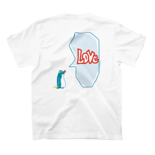 Loveペンギン（水色ふきだし） Regular Fit T-Shirt