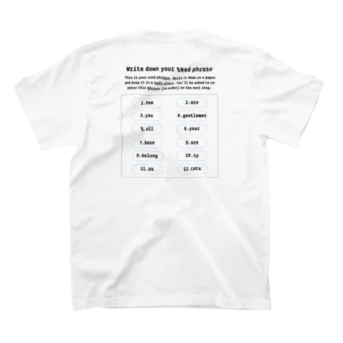 Seed phrase Regular Fit T-Shirt