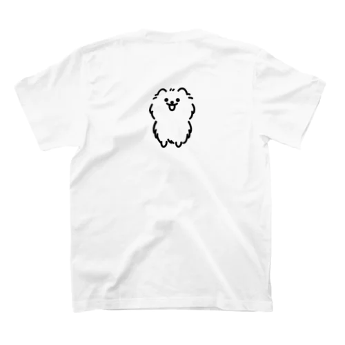 ふわふわのポメラニアン(バックプリント) スタンダードTシャツ