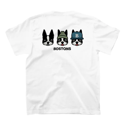 3ボストンテリアロゴあり スタンダードTシャツ