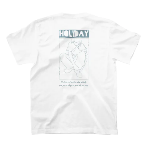 HOLIDAY ( ブルー ) Regular Fit T-Shirt