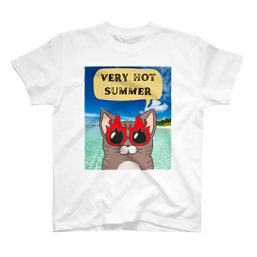 VERY HOT SUMMER CAT Regular Fit T-Shirt