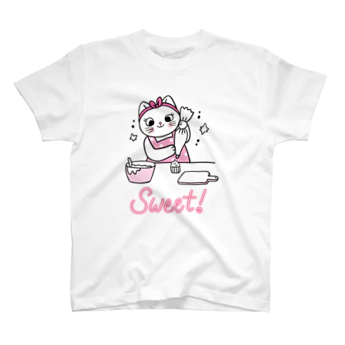 猫　お菓子づくり スタンダードTシャツ