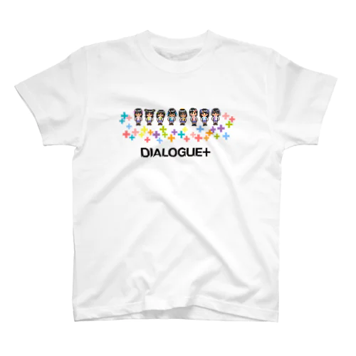 ドットDIALOGUE＋ 箱推しスタンダードTシャツ(白) 티셔츠