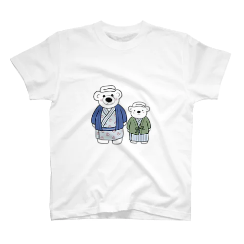 CAPTAIN WHITE BEAR AND JUNIOR 浴衣Tシャツ スタンダードTシャツ