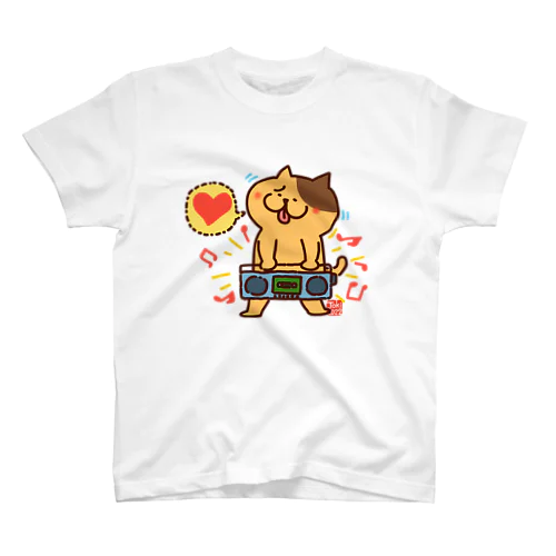 ラジカセ大好き猫 Regular Fit T-Shirt