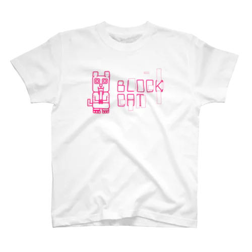 #BLOCKCAT（赤） Regular Fit T-Shirt