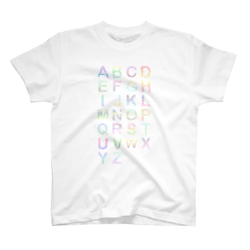 All Alphabets -gradation leafs style- Regular Fit T-Shirt