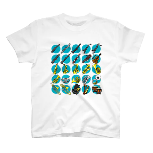 吹奏楽楽器（青） 티셔츠