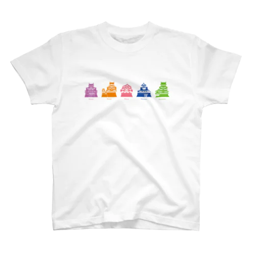 日本の城／国宝5城（カラー） Regular Fit T-Shirt