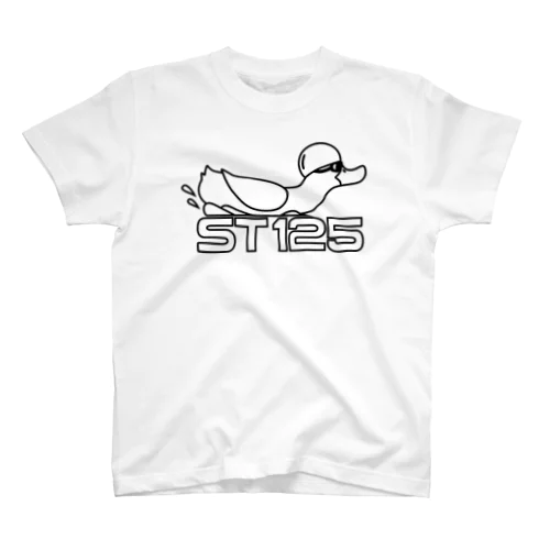 ST125ダックスロゴ白 スタンダードTシャツ