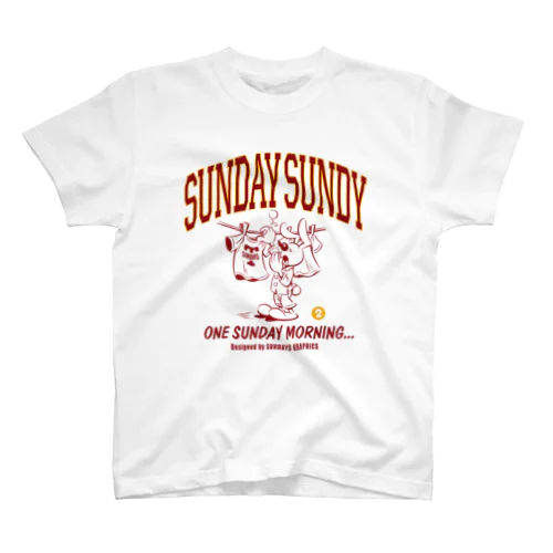 SUNDAY SUNDY No.2(カレッジロゴ)  Regular Fit T-Shirt