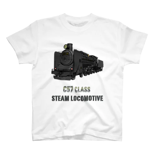 C57形蒸気機関車 Regular Fit T-Shirt