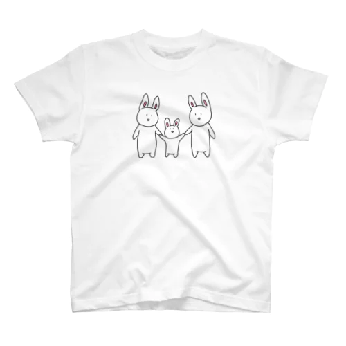 仲良し親子の半笑いうさぎ スタンダードTシャツ