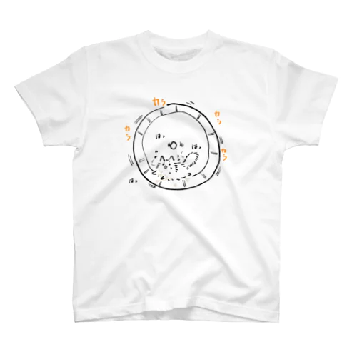 ふわふわ白ワンコ スタンダードTシャツ