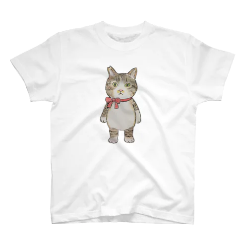 保護っ子きゅうたの赤いリボン Regular Fit T-Shirt