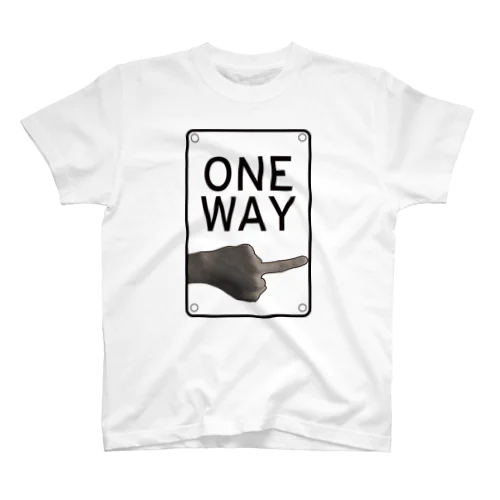 ONE WAY （the finger） Regular Fit T-Shirt