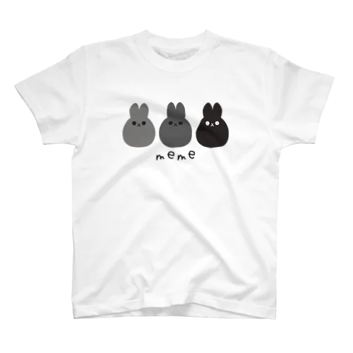 meme3匹（モノトーン） Regular Fit T-Shirt