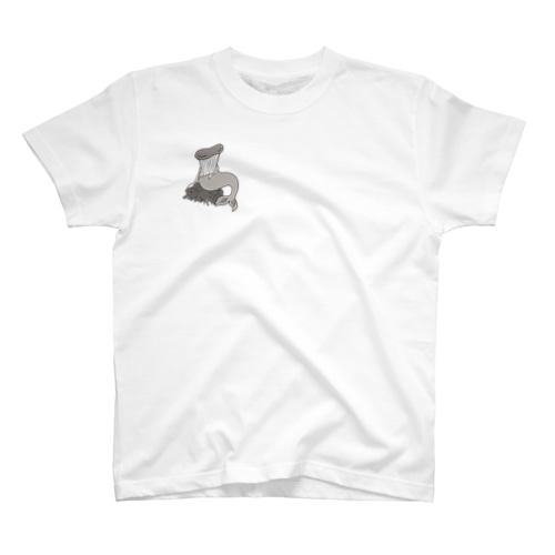 渚のエリンギョ（モノクロ） Regular Fit T-Shirt